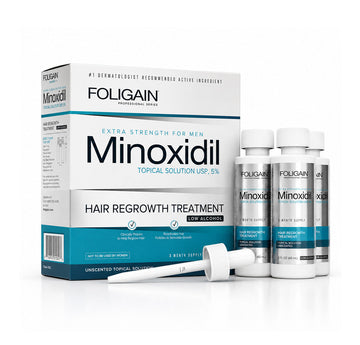FOLIGAIN® Low Alcohol Minoxidil 5% Hair Regrowth Treatment For Men 3 Month Supply