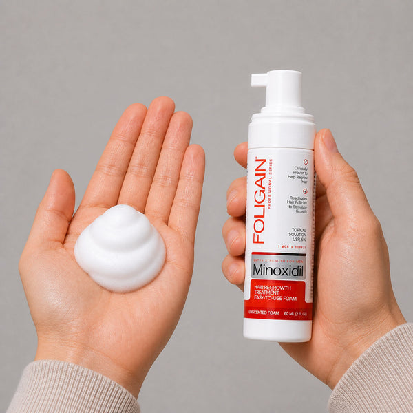 FOLIGAIN® Minoxidil 5% Hair Regrowth Foam For Men 3 Month Supply - FOLIGAIN EUROPE