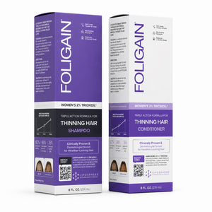 FOLIGAIN® Hair Growth Shampoo + Conditioner Kit For Women with 2% TRIOXIDIL® - FOLIGAIN EUROPE