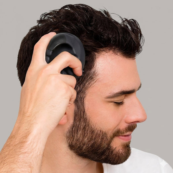 FOLIGAIN® Scalp Therapy Exfoliator & Massager in Black - FOLIGAIN EUROPE