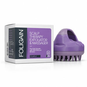 FOLIGAIN® Scalp Therapy Exfoliator & Massager in Purple - FOLIGAIN EUROPE