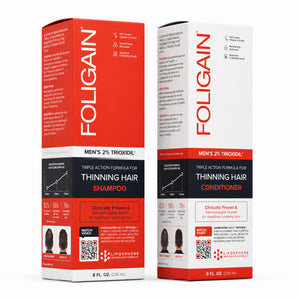 FOLIGAIN® Hair Growth Shampoo + Conditioner Kit For Men with 2% TRIOXIDIL® - FOLIGAIN EUROPE
