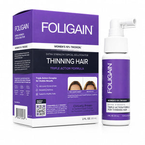 FOLIGAIN® Triple Action Complete Formula For Thinning Hair For Women with 10% TRIOXIDIL® - FOLIGAIN EUROPE