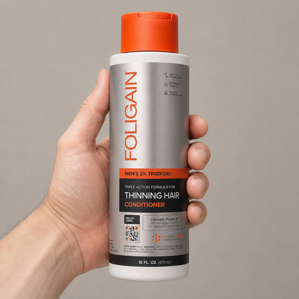 FOLIGAIN® Triple Action Conditioner For Thinning Hair For Men with 2% TRIOXIDIL® 473ml - FOLIGAIN EUROPE