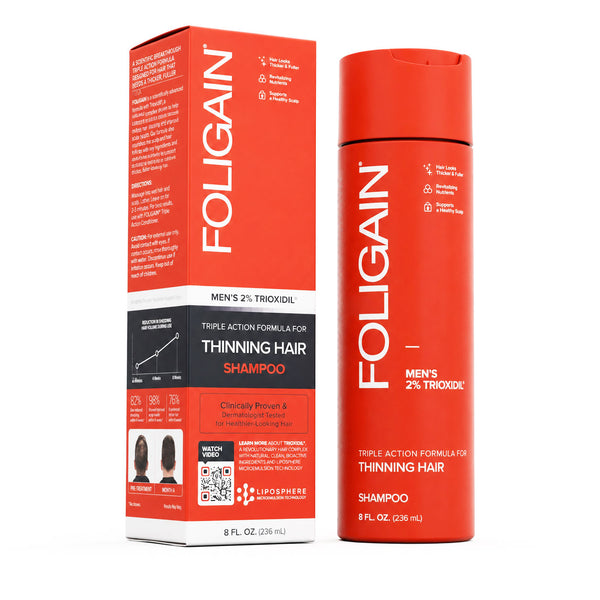 FOLIGAIN® Triple Action Shampoo For Thinning Hair For Men with 2% TRIOXIDIL® - FOLIGAIN EUROPE