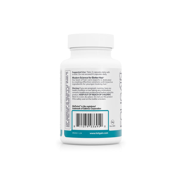 FOLIGAIN TOTAL CARE Supplement for Thinning Hair, Skin & Nails 60 Vegetarian Capsules - FOLIGAIN EUROPE