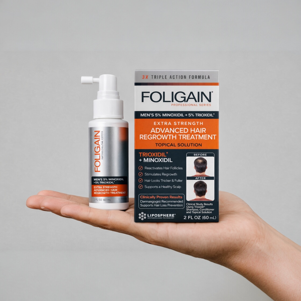 FOLIGAIN Advanced Hair Regrowth For Men Minoxidil 5% + Trioxidil 5% - FOLIGAIN EUROPE