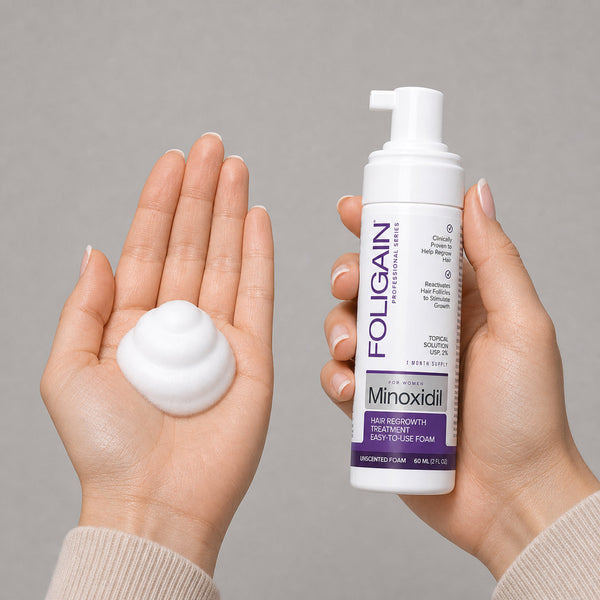 FOLIGAIN® Minoxidil 2% Hair Regrowth Foam For Women 3 Month Supply - FOLIGAIN EUROPE