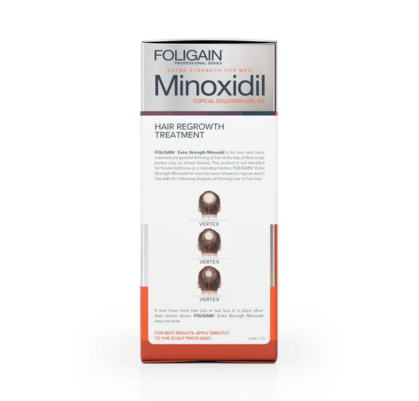 FOLIGAIN Minoxidil 5% Hair Regrowth Treatment For Men 12 Month Supply - FOLIGAIN EUROPE