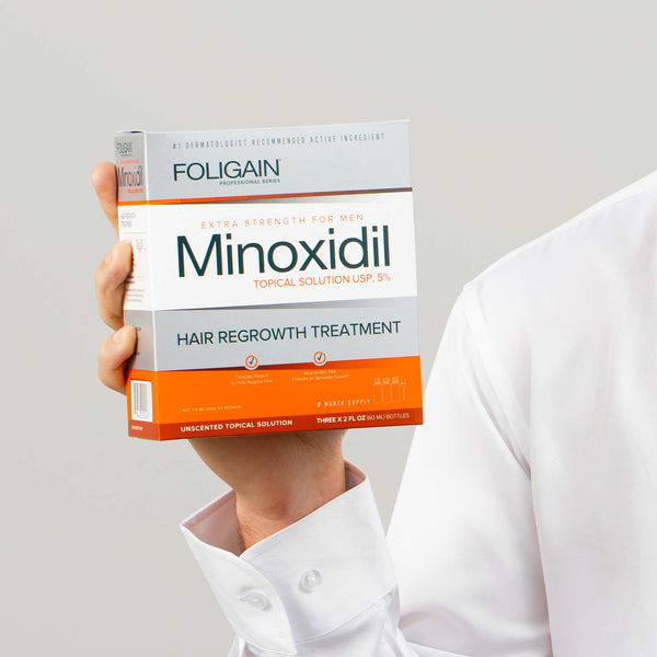 FOLIGAIN Minoxidil 5% Hair Regrowth Treatment For Men 3 Month Supply - FOLIGAIN EUROPE