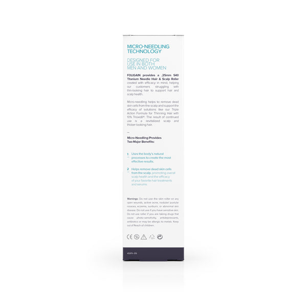 FOLIGAIN Hair & Scalp Roller 0.25 Titanium Needles - FOLIGAIN EUROPE